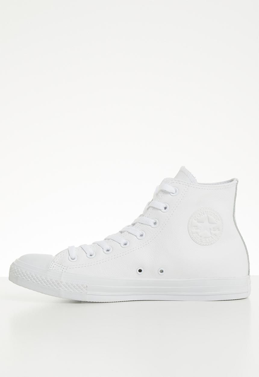 Converse - Chuck taylor all star leather - hi - white monochrome 