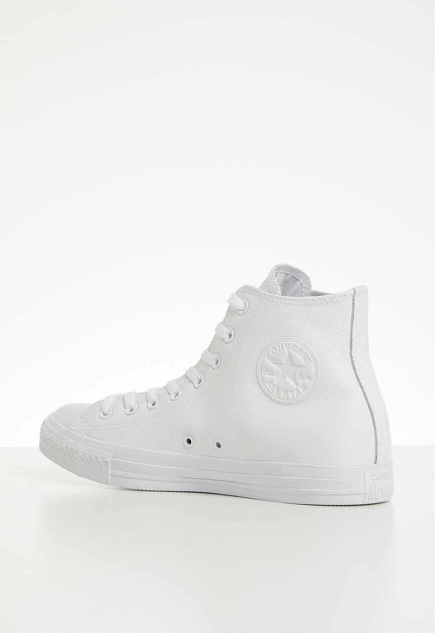 Converse - Chuck taylor all star leather - hi - white monochrome 