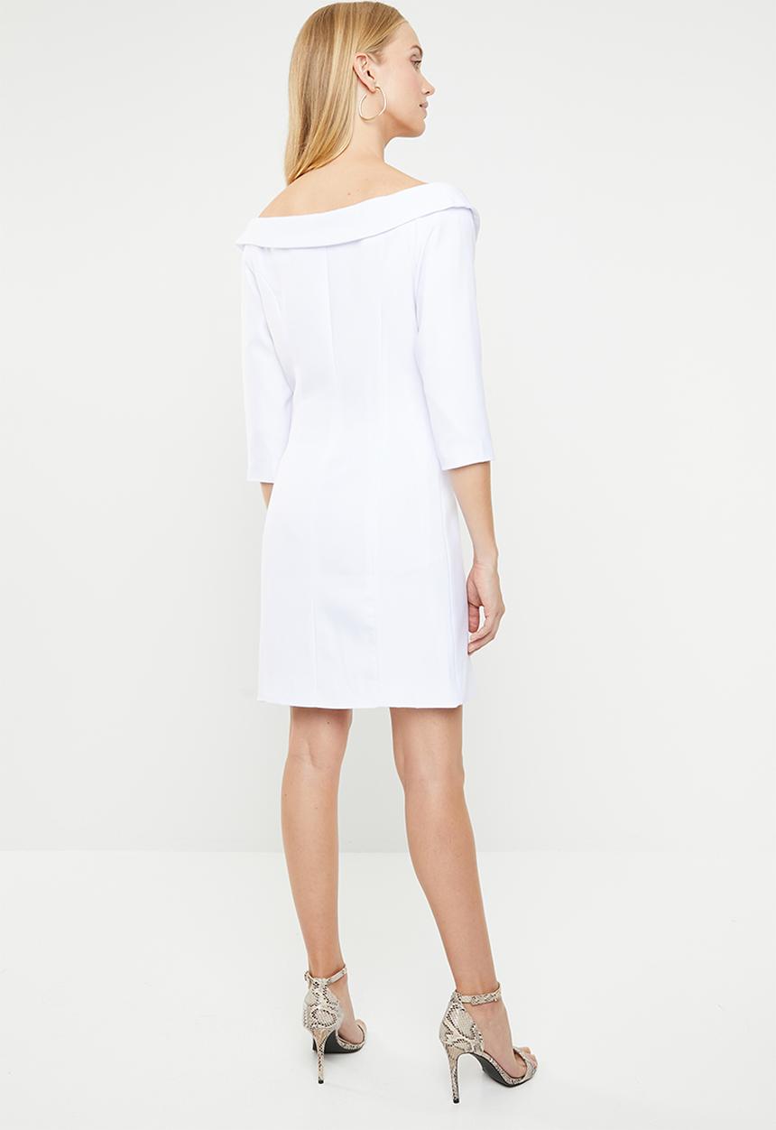 STYLE REPUBLIC - Double breasted blazer dress - white