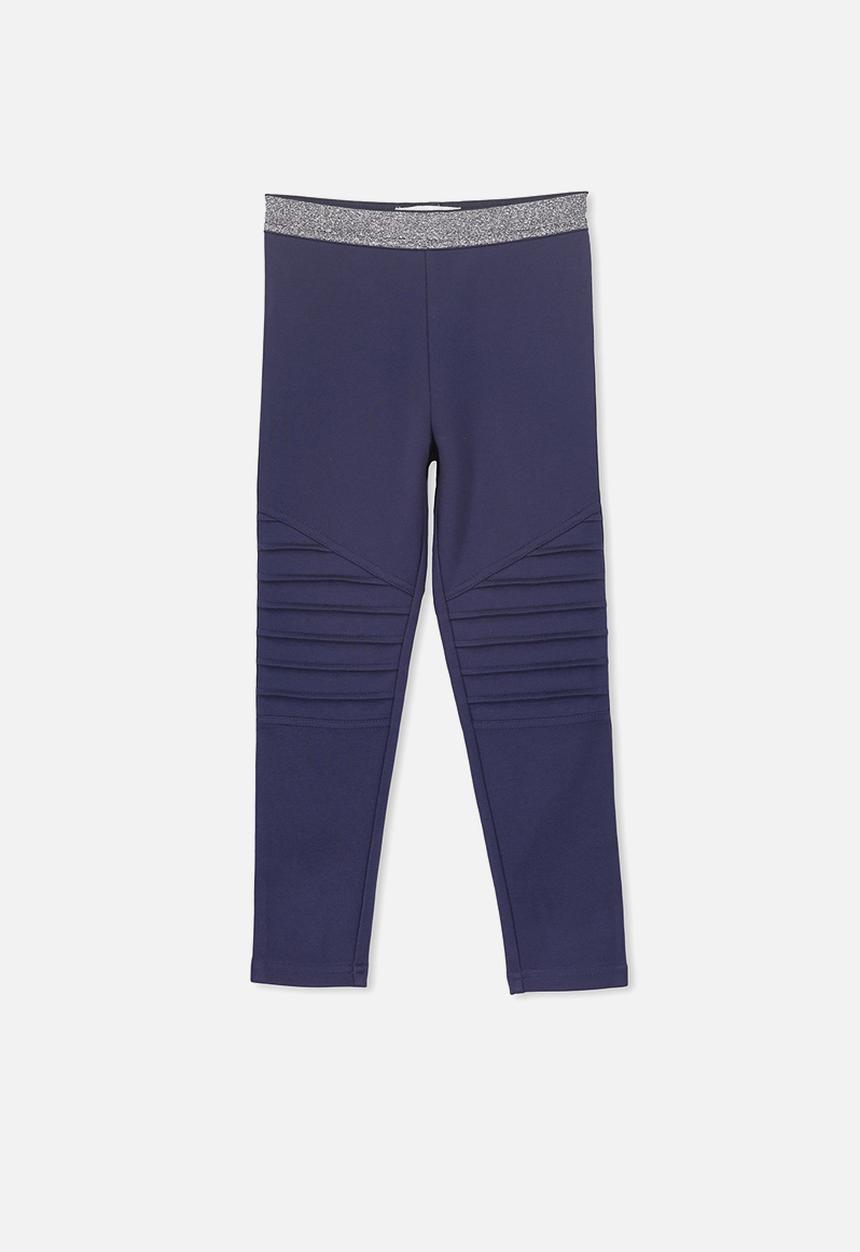 Cotton On - Delevigne pant - navy & silver