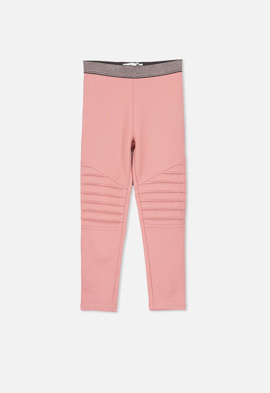 Cotton On - Delevigne pant - pink & silver