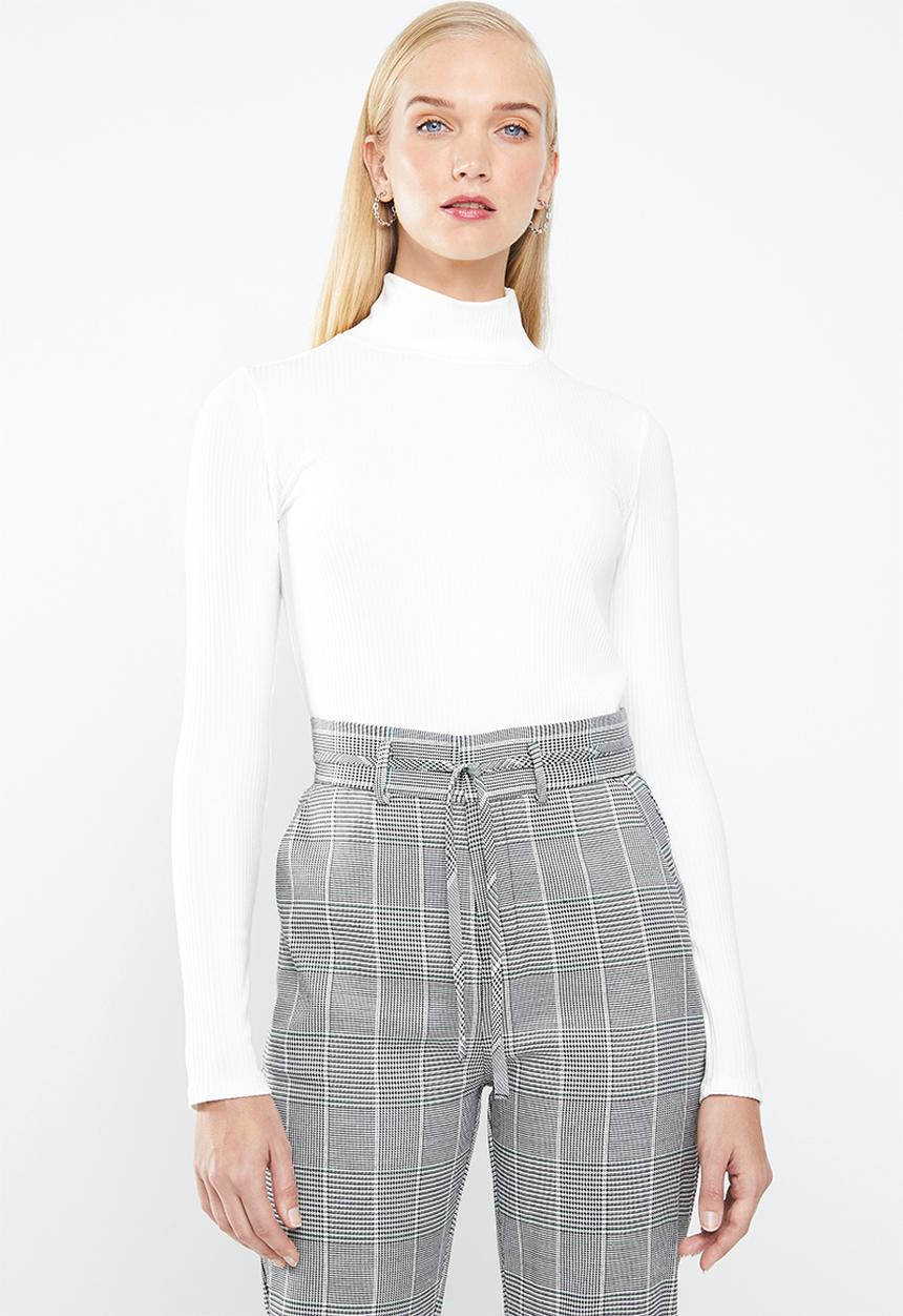 MANGO - Turtle neck T-shirt - white