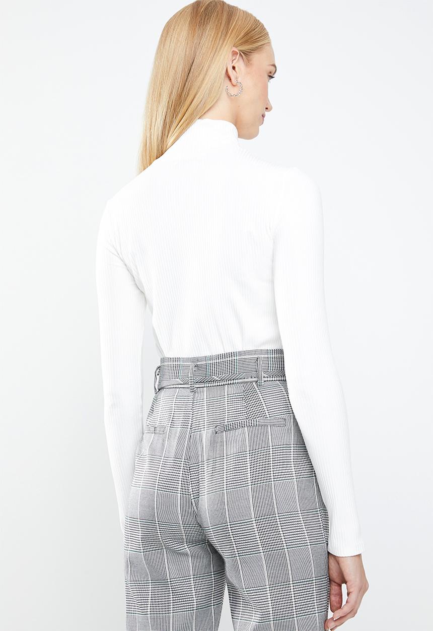 MANGO - Turtle neck T-shirt - white