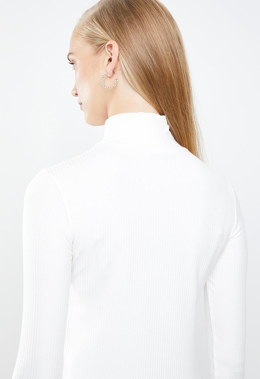 MANGO - Turtle neck T-shirt - white