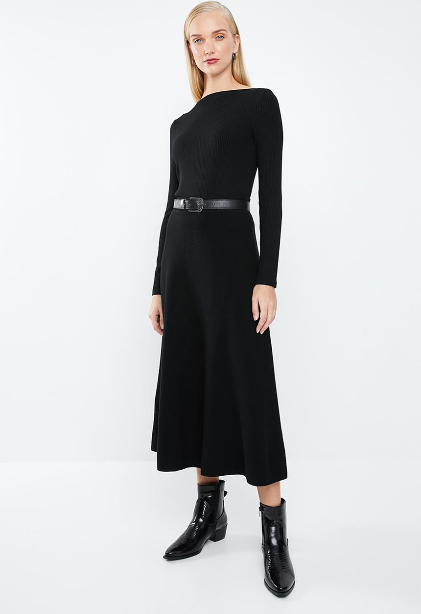 MANGO - Ribbed T-shirt - black
