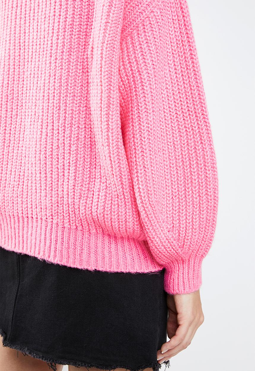 MANGO - Oversized chunky knit - pink