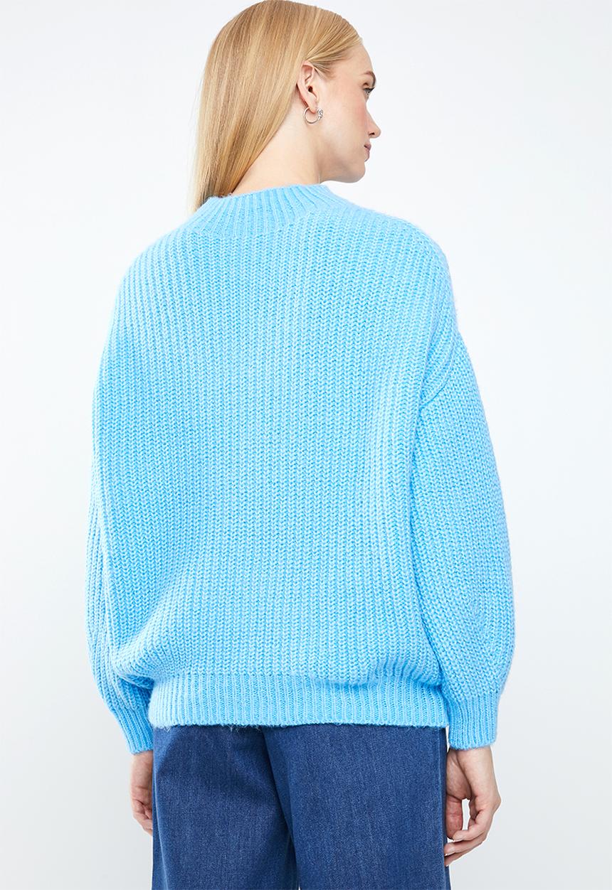 MANGO - Oversized chunky knit - blue
