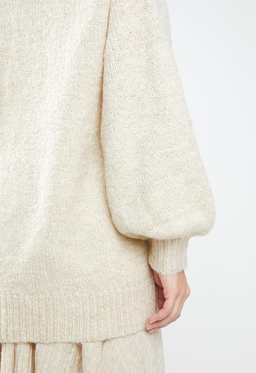 MANGO - Long line knit - cream