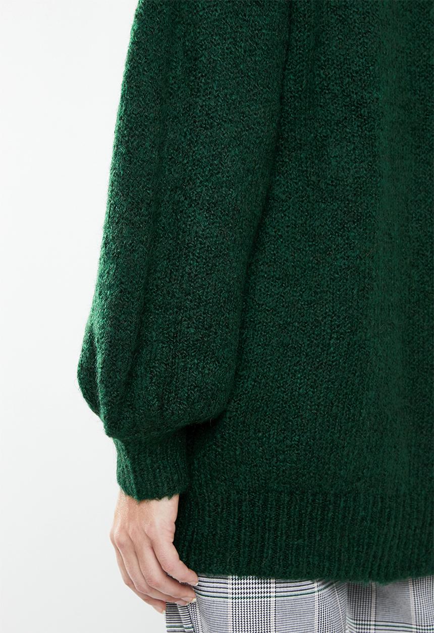 MANGO - Long line knit - green