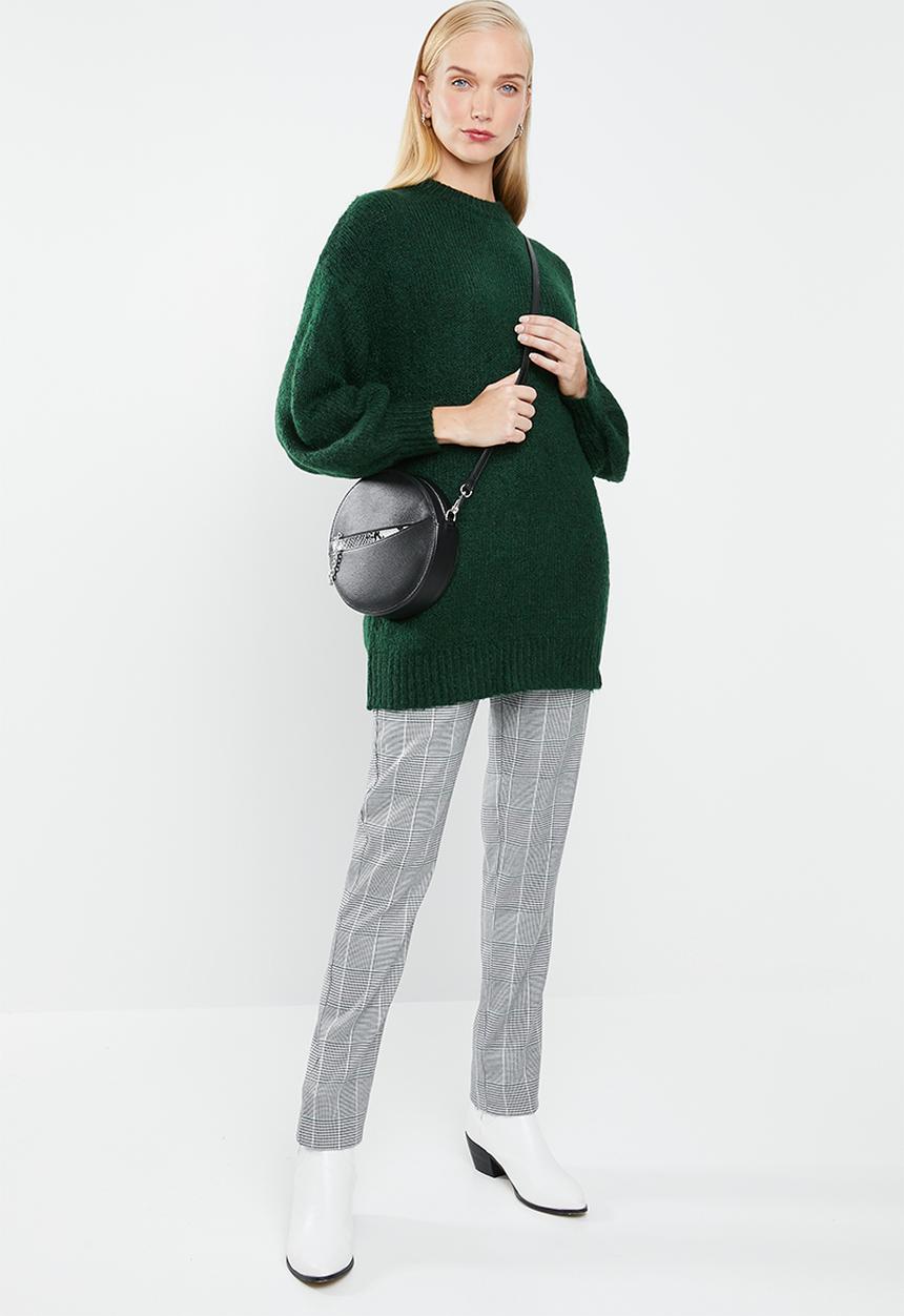 MANGO - Long line knit - green