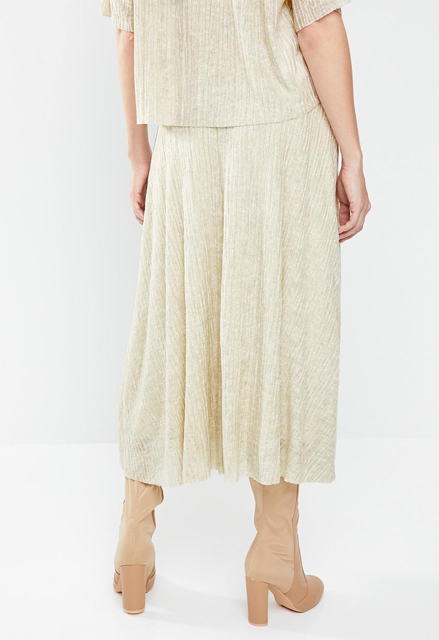 MANGO - Midi textured skirt - cream
