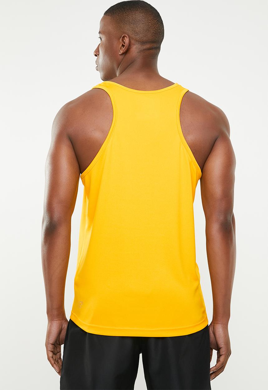 PUMA - Forever faster cotton singlet - yellow