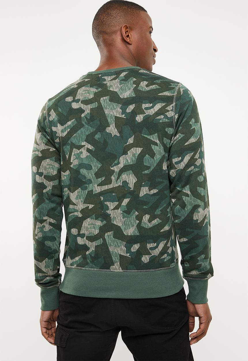 New Balance  - Essentials stacked logo crew - green