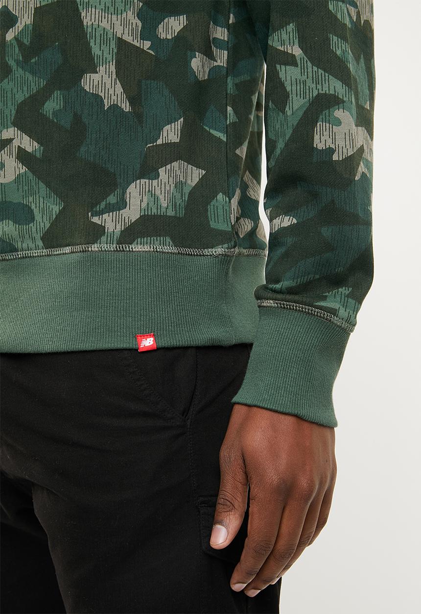 New Balance  - Essentials stacked logo crew - green