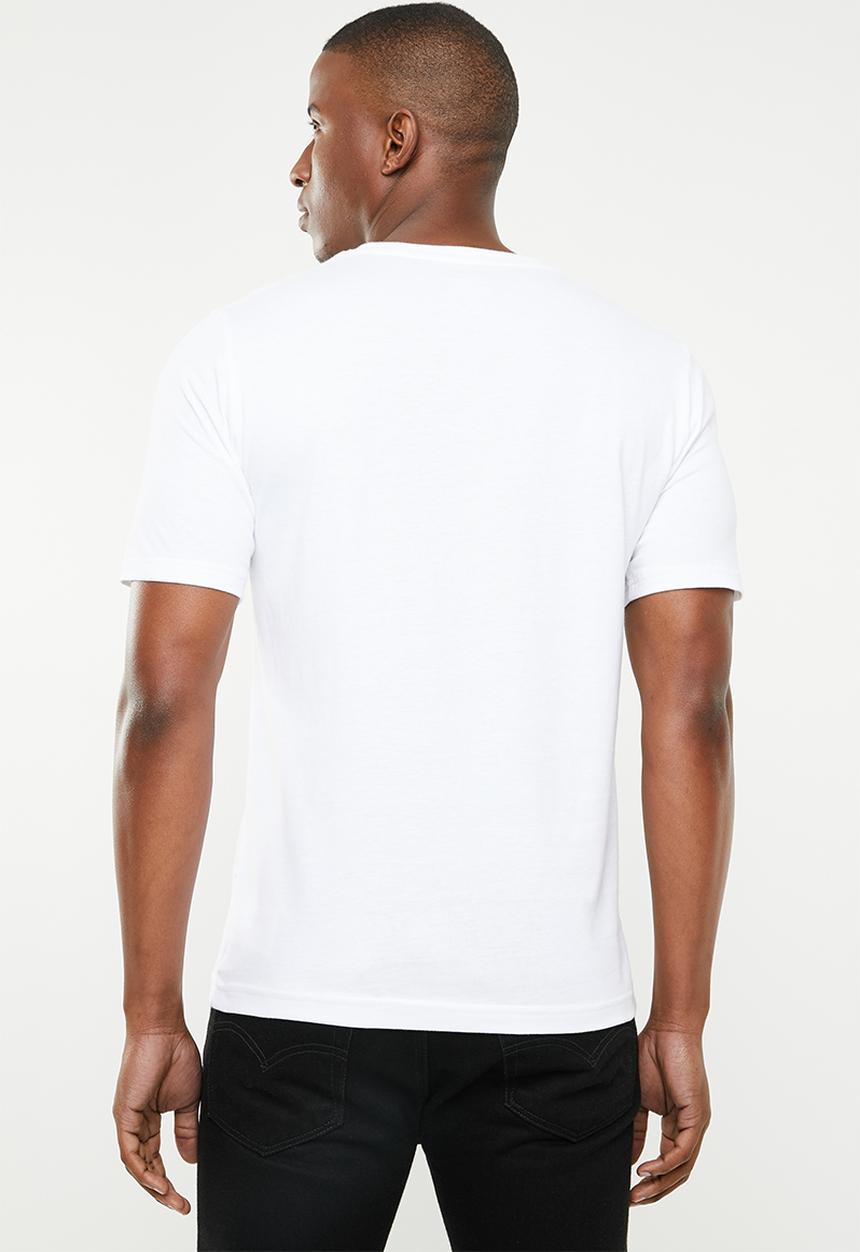 New Balance  - Essentials stacked logo tee - white