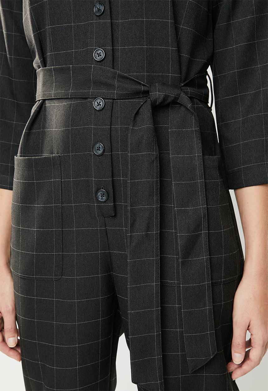 MANGO - Bow 3/4 sleeve jumpsuit - black