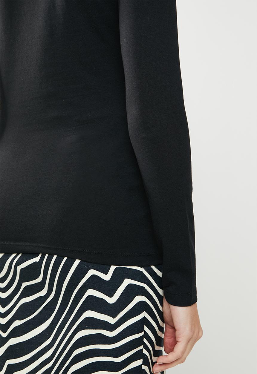 MANGO - Long sleeve T-shirt - black