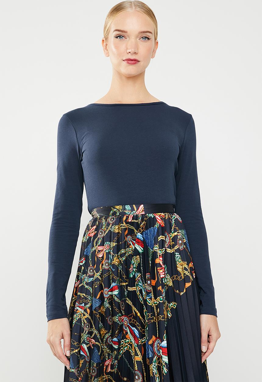 MANGO - Long sleeve T-shirt - navy