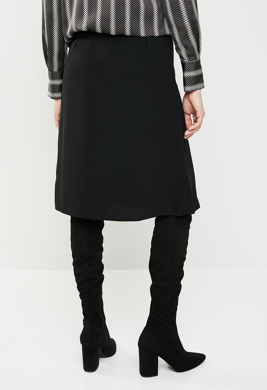 MANGO - Flared midi skirt - black