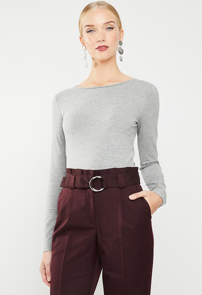 MANGO - Long sleeve T-shirt - grey