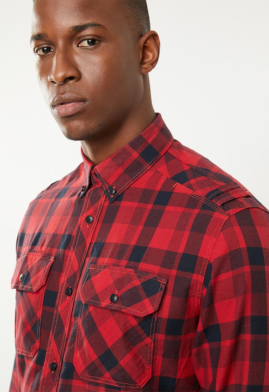 Jack & Jones - Tour worker shirt - red