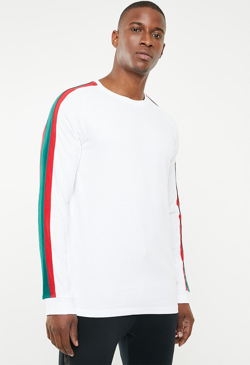Jack & Jones - Anton long sleeve crew neck top - white