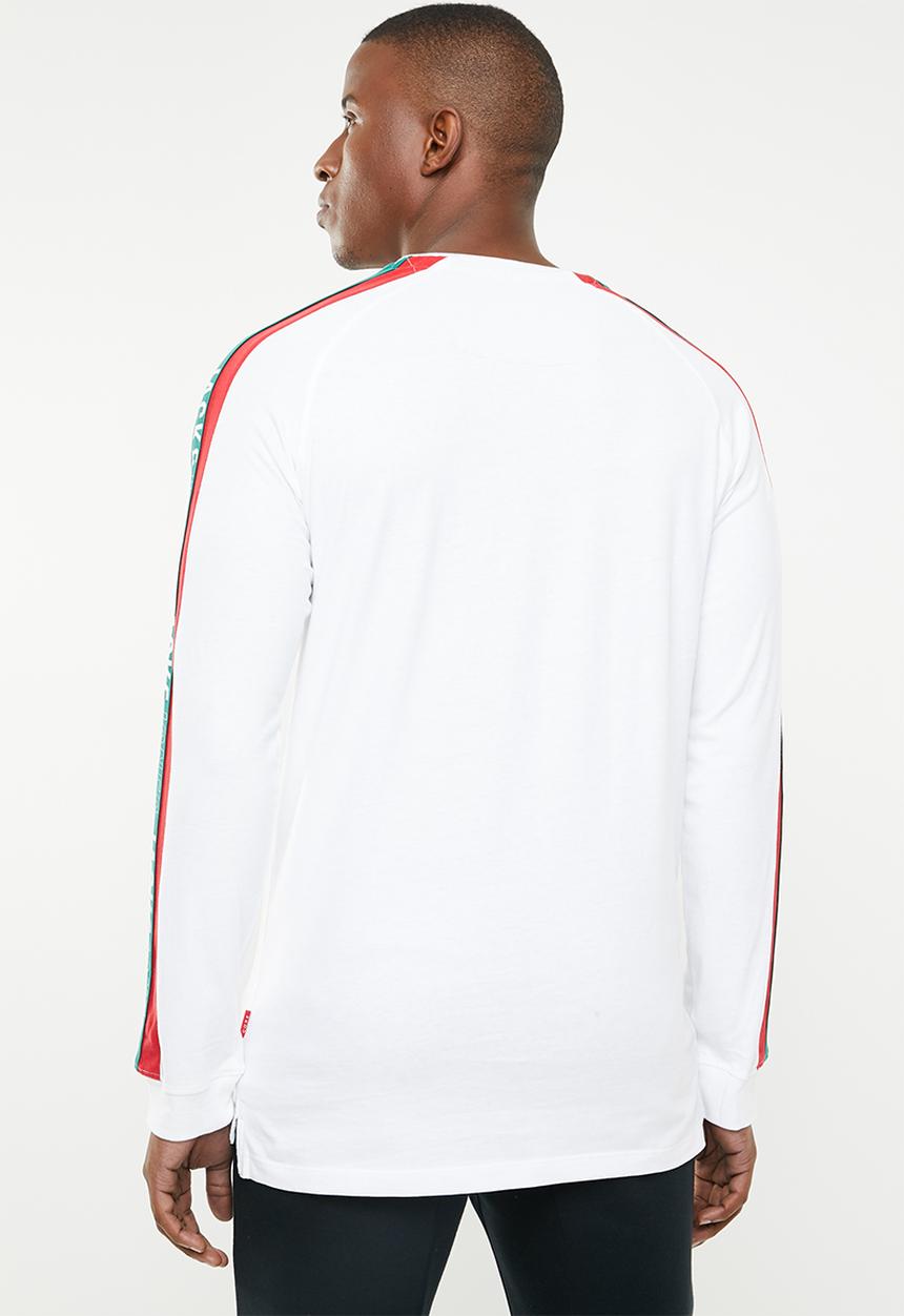 Jack & Jones - Anton long sleeve crew neck top - white