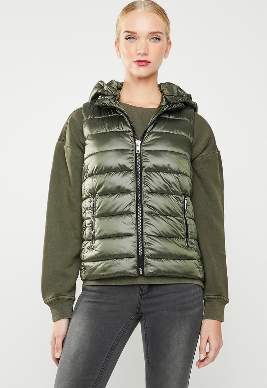 MANGO - Detachable hooded gilet - khaki