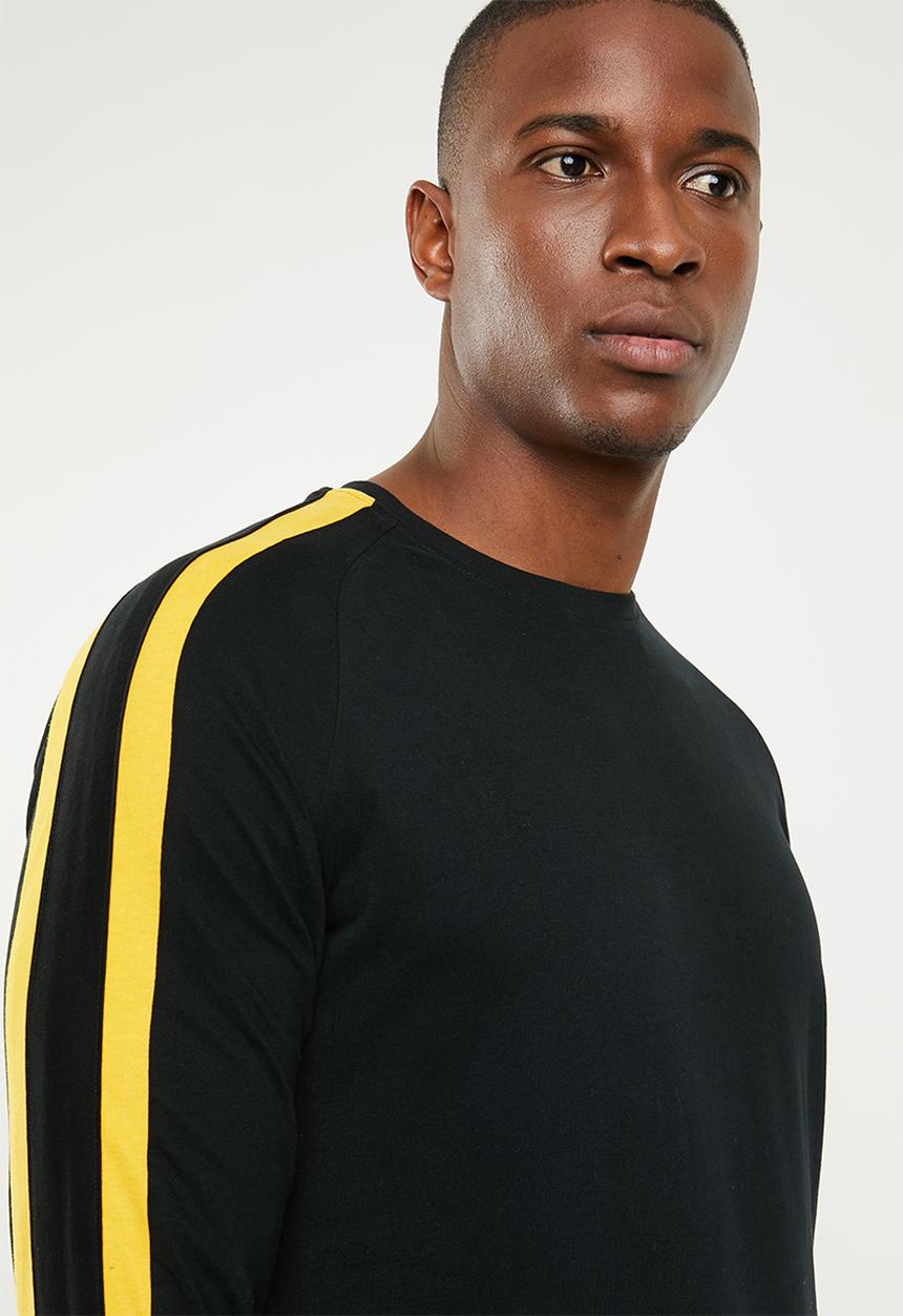 Jack & Jones - Anton long sleeve crew neck top - black