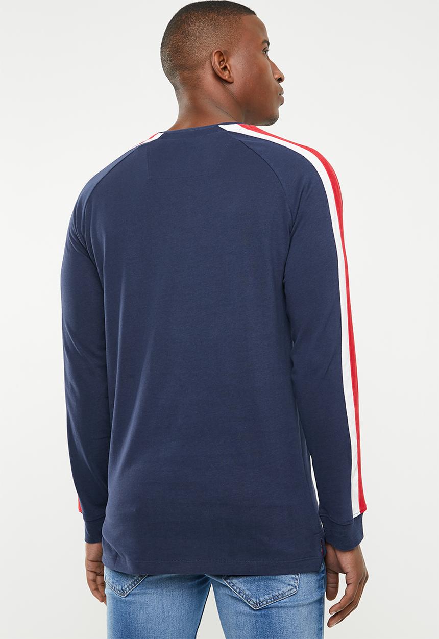 Jack & Jones - Anton long sleeve crew neck top - navy