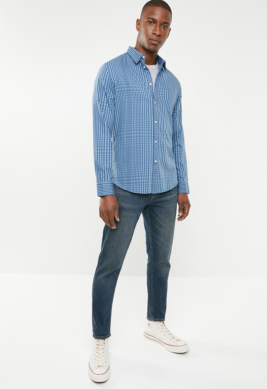 STYLE REPUBLIC - Button-up long sleeve shirt - blue