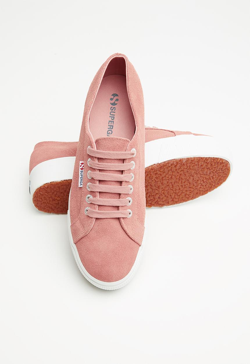 SUPERGA - 2790 Full suede flatform wedge - pink peach
