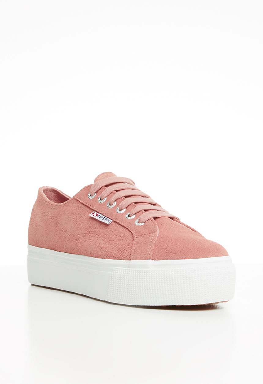 SUPERGA - 2790 Full suede flatform wedge - pink peach