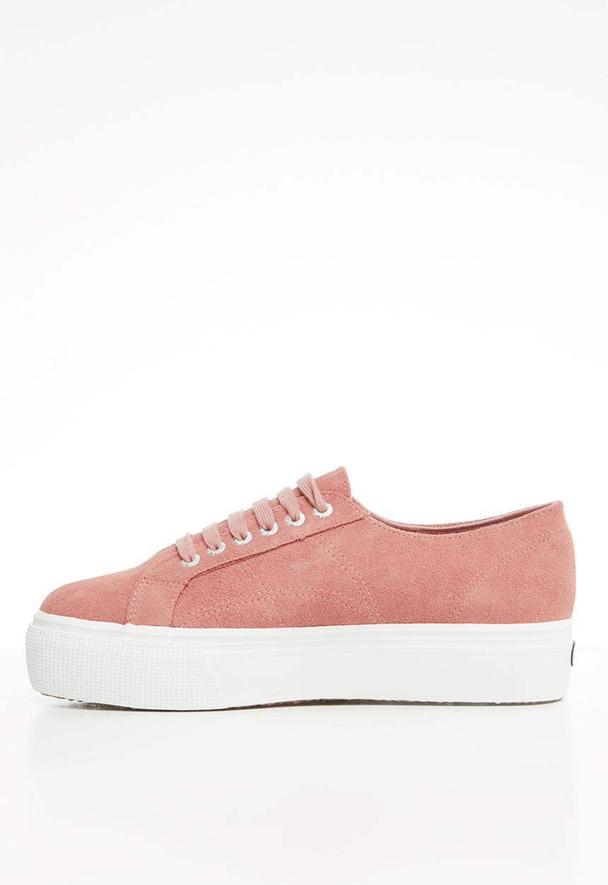SUPERGA - 2790 Full suede flatform wedge - pink peach
