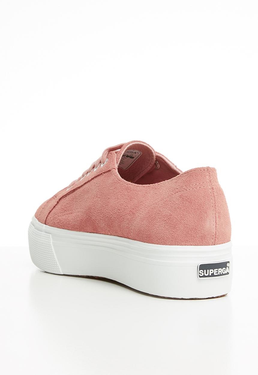 SUPERGA - 2790 Full suede flatform wedge - pink peach