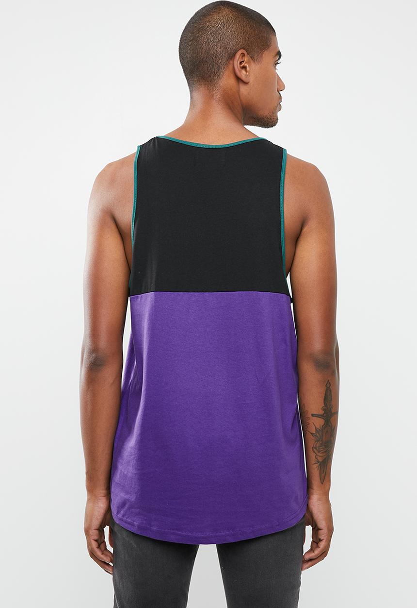 Cotton On - Tbar tank - purple & black 