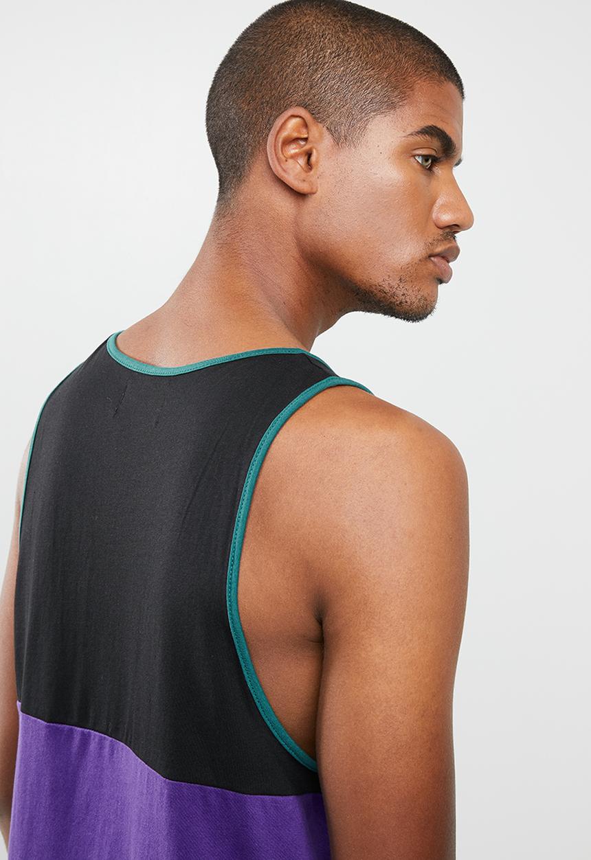 Cotton On - Tbar tank - purple & black 