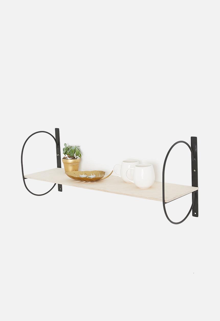 Sixth Floor - Rounded shelf - black