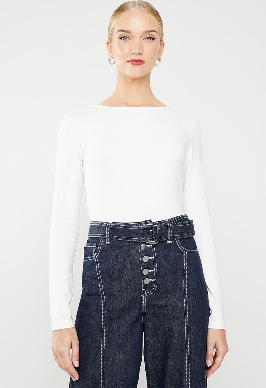 MANGO - Long sleeve T-shirt - white
