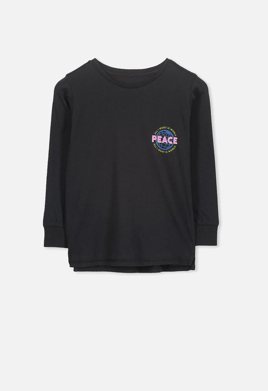 Cotton On - Tom long sleeve tee - black