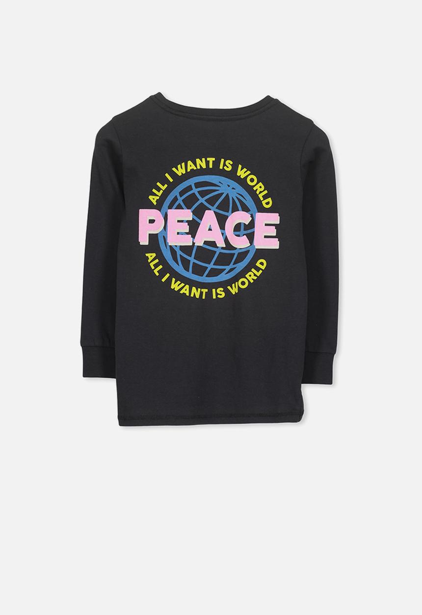 Cotton On - Tom long sleeve tee - black