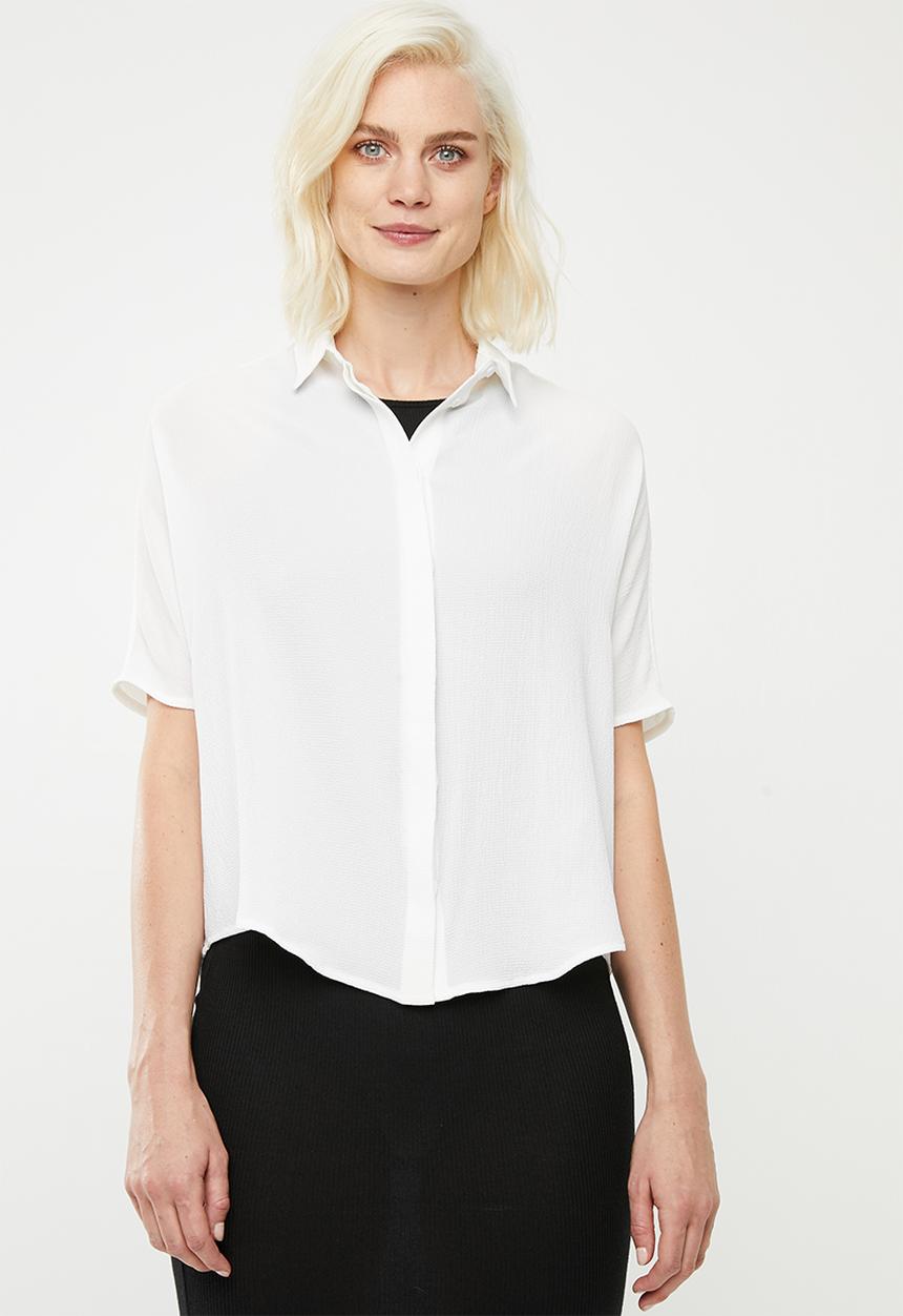 Superbalist - Georgette boxy shirt - white