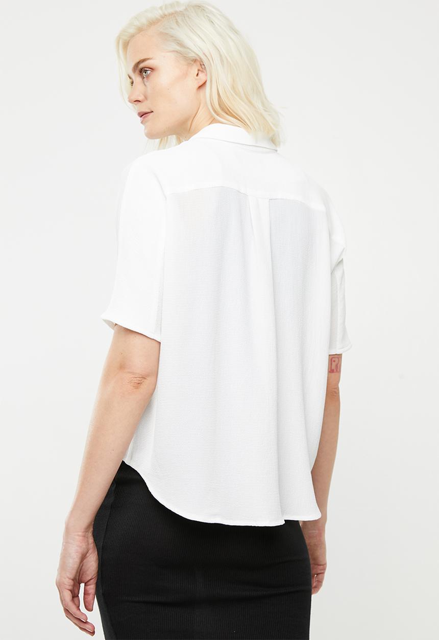Superbalist - Georgette boxy shirt - white
