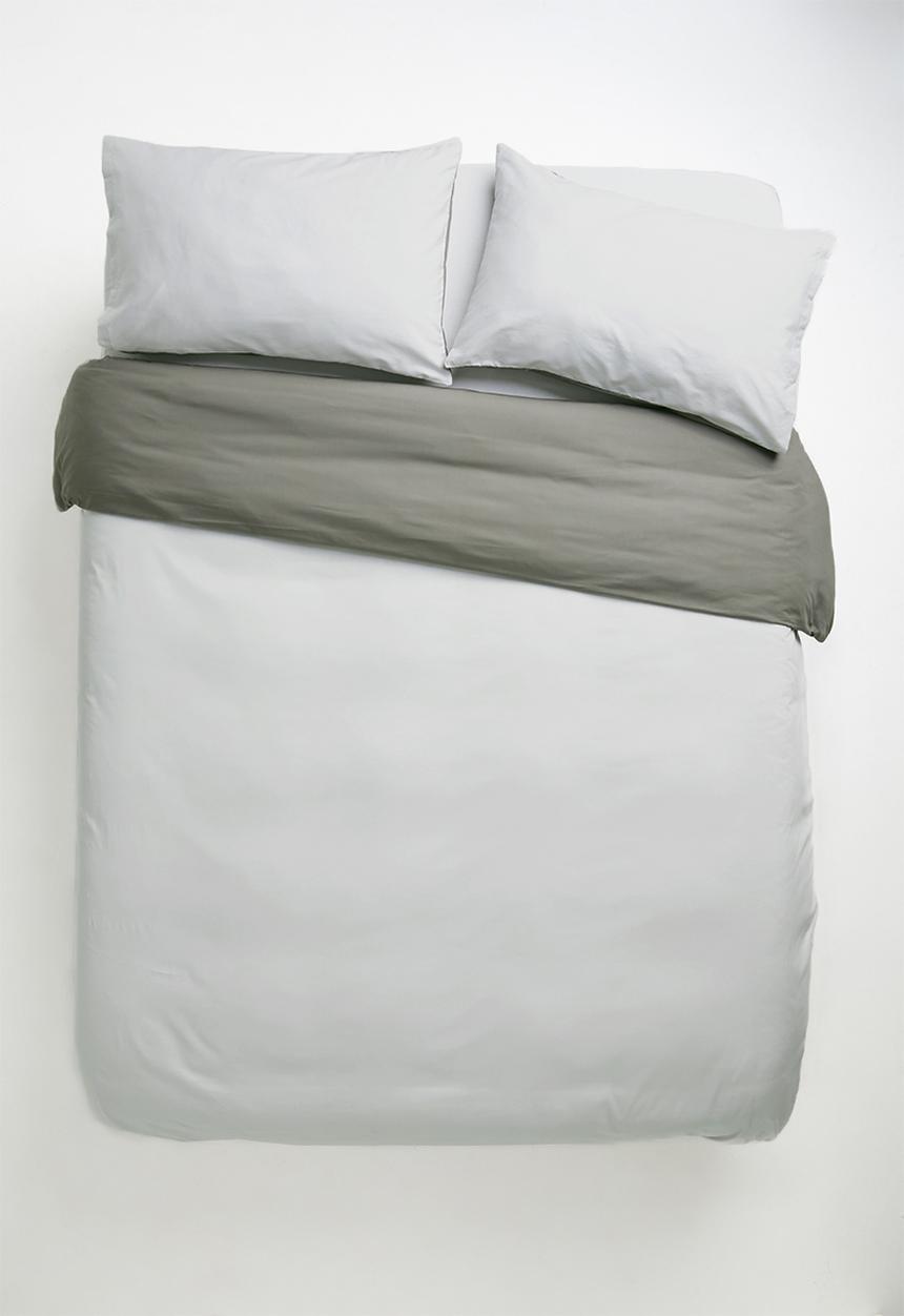 Sixth Floor - Reversible duvet set - dgrey/lgrey