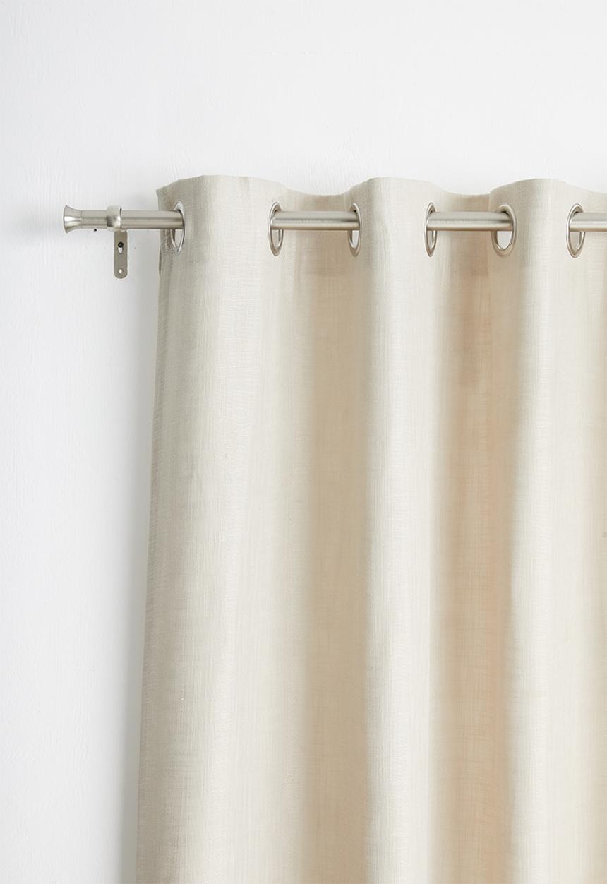 Sixth Floor - Slub lined eyelet curtain 2 pack - natural
