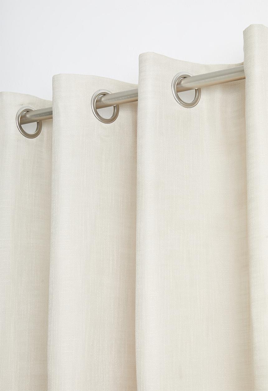 Sixth Floor - Slub lined eyelet curtain 2 pack - natural