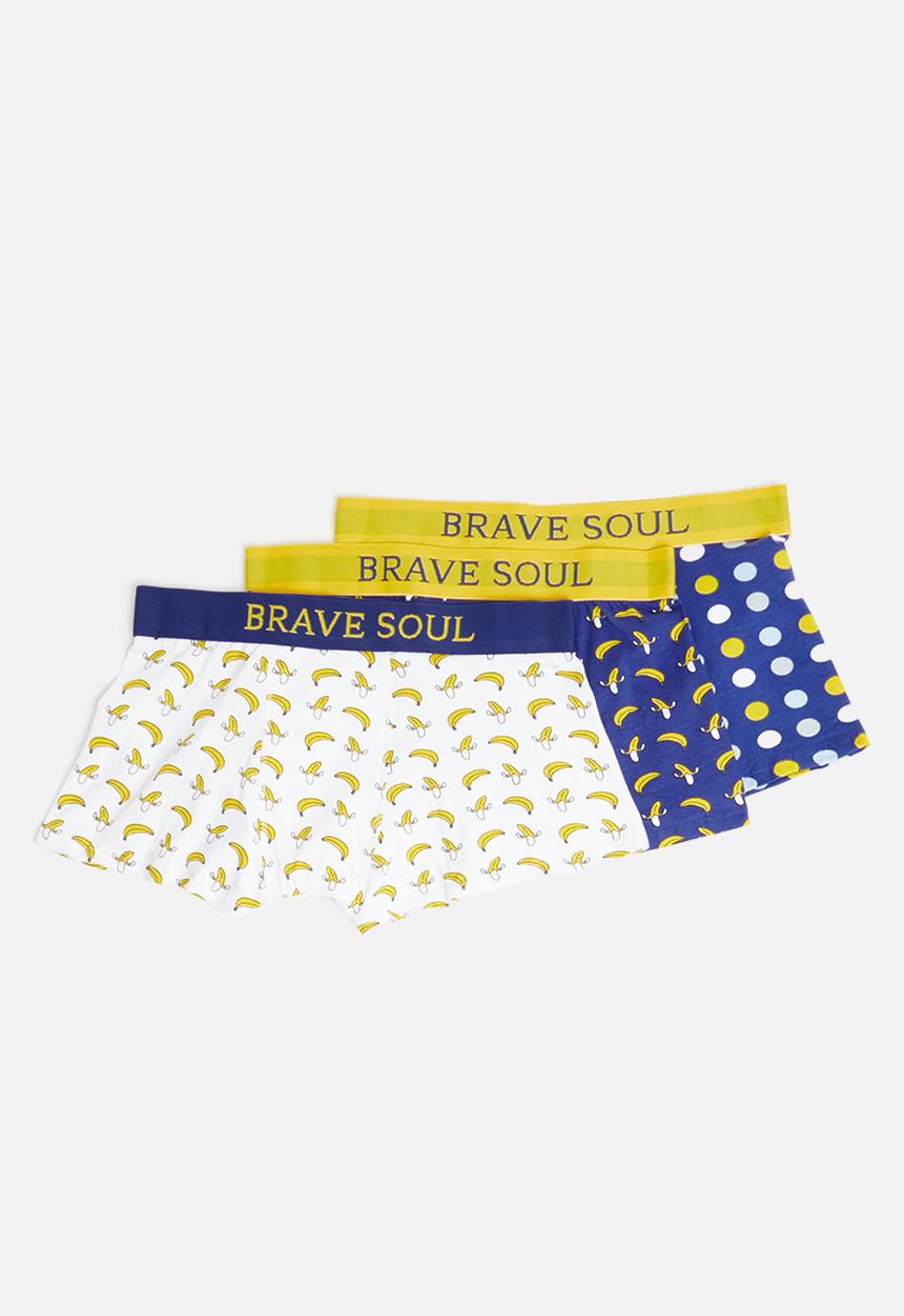 Brave Soul - 3 pack banana boxers - multi