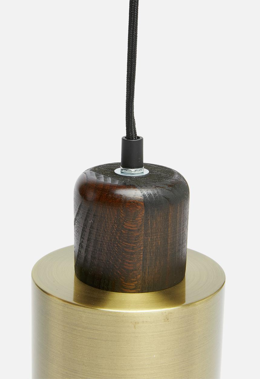 Sixth Floor - Lone pendant - wood/brass
