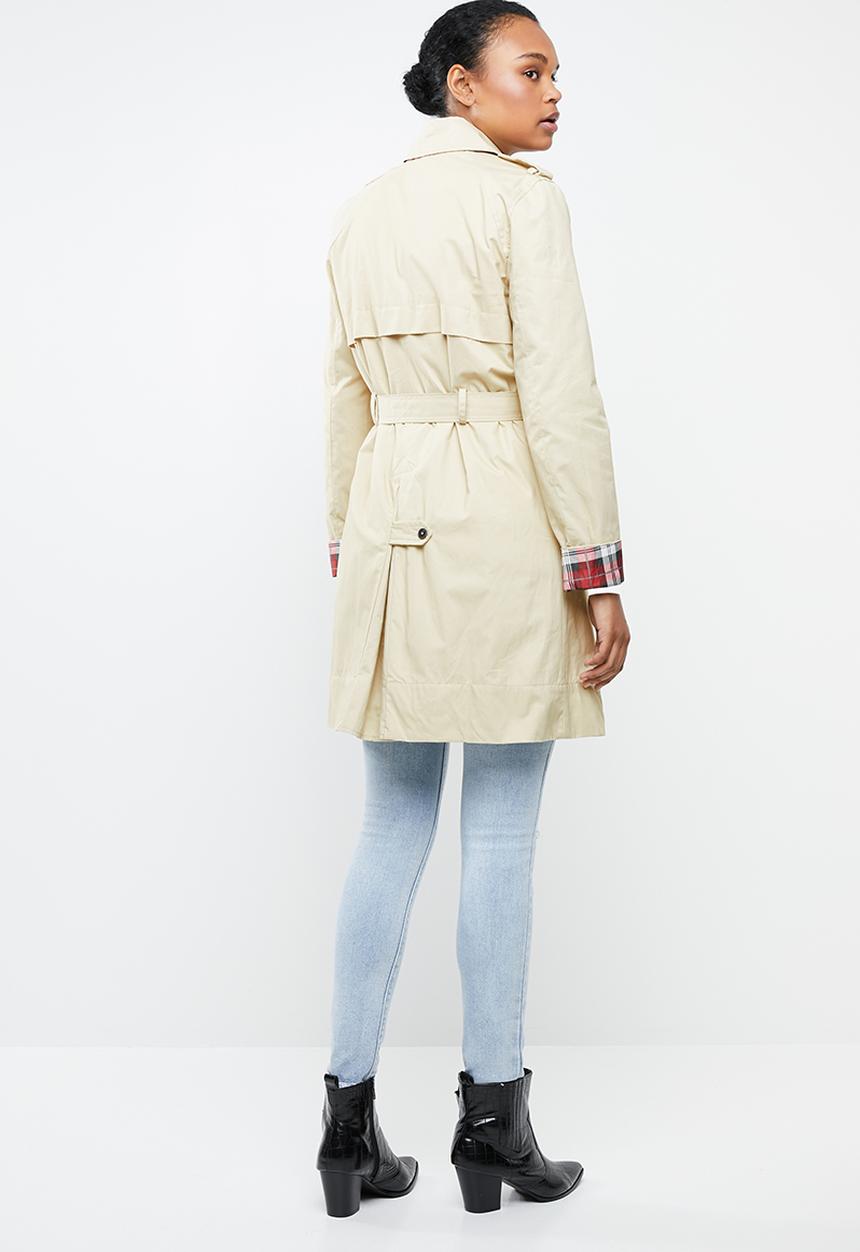 MANGO - Double breast trench - cream