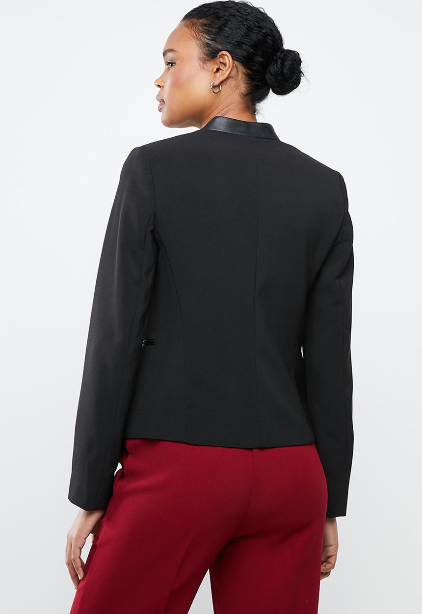MANGO - Inside lapel blazer - black